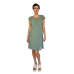 Φόρεμα κοντό βαμβακερό με μανίκια και δαντέλα